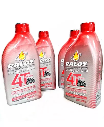 Aceite Raloy 100% Sintetico Sae 10w40 Jaso Ma2 Moto 4t Litro