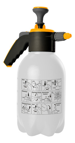 Kit 2x Pulverizador Manual 2 Litros Wap Com Bomba Compressão