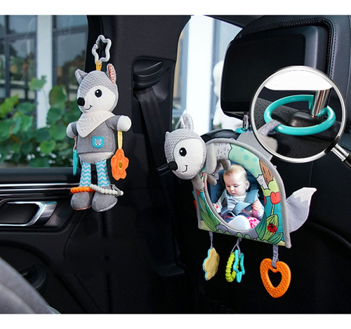 (3 #mold) Espejo De Juguete Para Asiento De Coche Con Sonaje