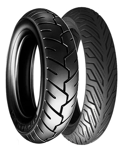 Par Pneu Lead 110 90/90-14 + 100/90-10 Sem Camara City Grip2