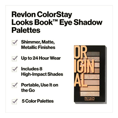Revlon Colorstay Looks Book Eyeshadow Palette, Insider, 3.4