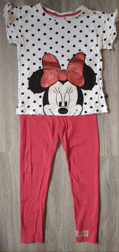 Kit Remera+ Calza Infantil Minnie Talle 4.