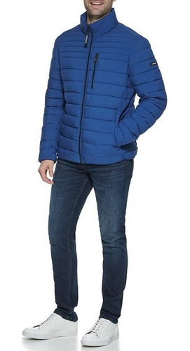Imagen 2 de 4 de Casaca M Y L ,calvin Klein Resistant Puffer - Denim Azul