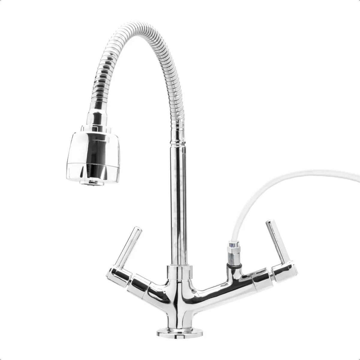 Torneira Gourmet Para Cozinha De Bancada Com Saída Para Filtro Purificador Em Metal
