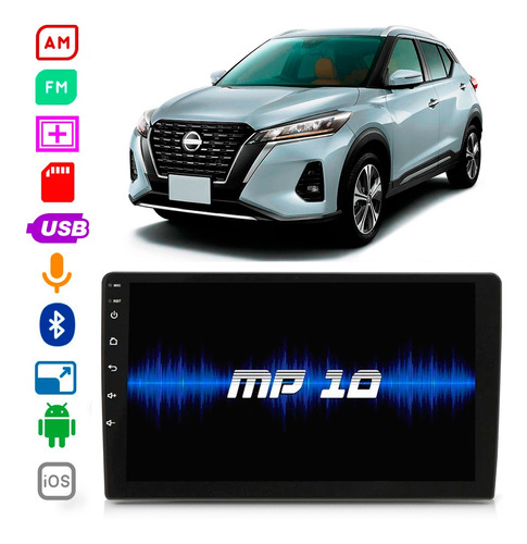 Radio Nissan Kicks 2016 A 2023 9 Polegadas Bluetooth Usb Esp