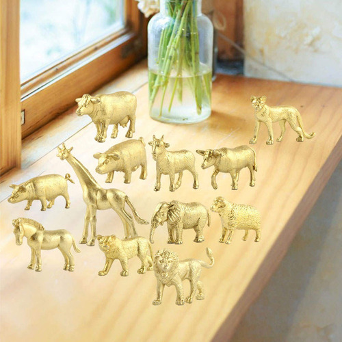 Figuras Grandes Realistas De Animales Salvajes Del Dorado