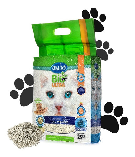 Areia De Gato Biodegradável Pacote 2,5kg Tofu Chalesco