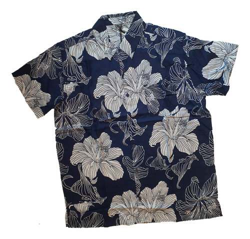 Camisa Rush Town Lifestyle Hombre Floreada Az Marino-bc Cli