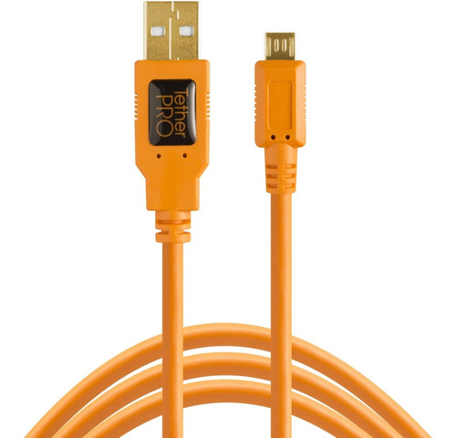 Cable Tether Tools con entrada Micro-B salida USB A 2.0