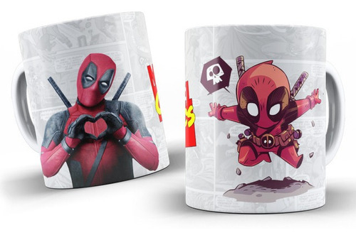 Taza Personalizada De Marvel - Deadpool - Cerámica