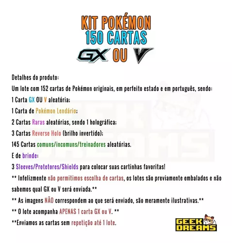 Kit Ultra raras tipo elétrico - 3 cartas V originais Cartas Pokémon