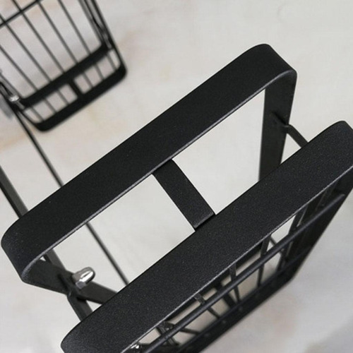 Canasta De Estante De Baño Colgante De Color Negro 1 Capa
