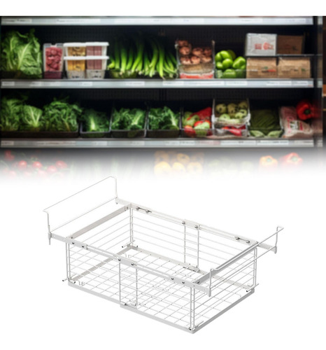 Cesta Colgante Para Congelador Horizontal, Estante De Blanco