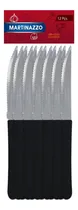 Comprar Cubiertos Cuchillo De Mesa X12 Acero Inoxidable Negro