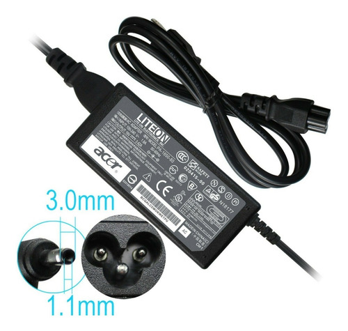 Imagen 2 de 4 de Cargador Acer Chromebook 11 13 14 Cb3 C720 Incluye Cable
