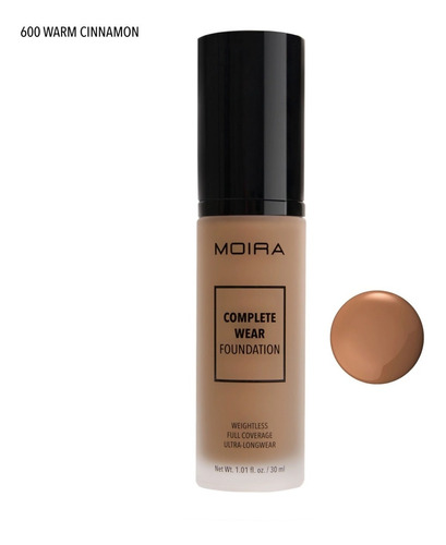 Base de maquillaje líquida Moira Complete Wear Foundation Foundation tono warm cinnamon - 30mL
