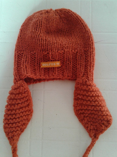 Gorro Lana Bebe Color Naranja Golfus 76