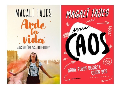 Pack Magali Tajes - Arde La Vida + Caos - 2 Libros Nuevos