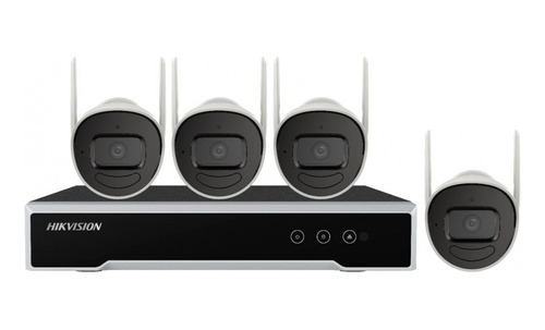 Kit Camaras Nvr 4ch Exterior Inalambricas Wifi 1tb Hikvision