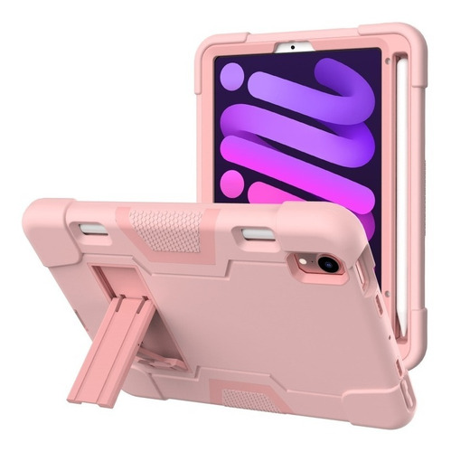 Funda Uso Rudo Con Base Para iPad Mini 6 Nude