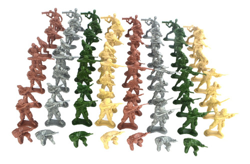 100 Piezas De Plástico Soldado 5 Cm Figuras Del Ejército P