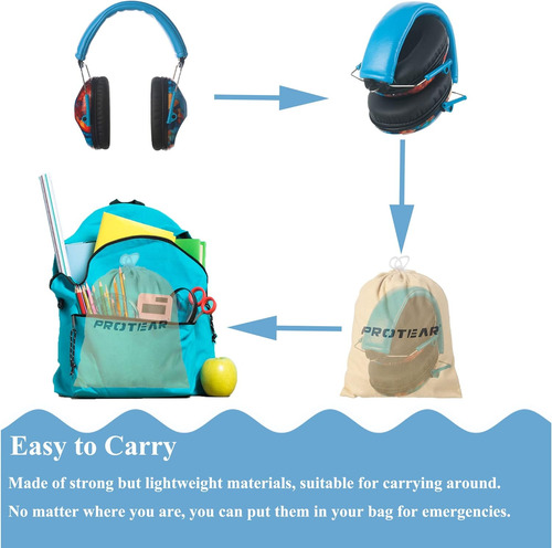 Orejeras De Seguridad Para Niños Protear, Nrr 25 Db, No Ae