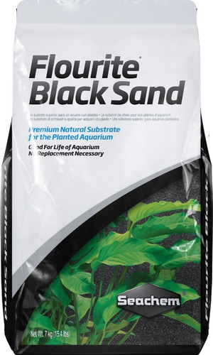 Flourite Black Sand Sustrato Acuarios Plantas Grava 7kg Sea