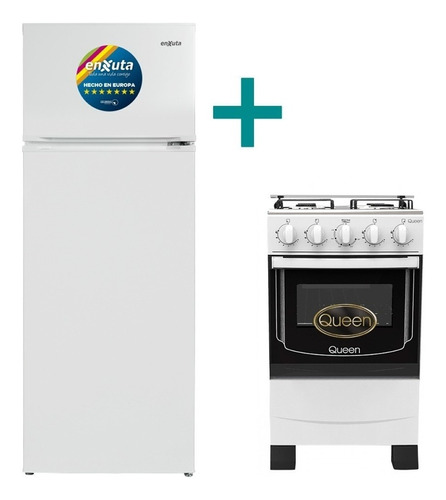 Kit Combo De Cocina 4 Horno + Refrigerador Heladera 