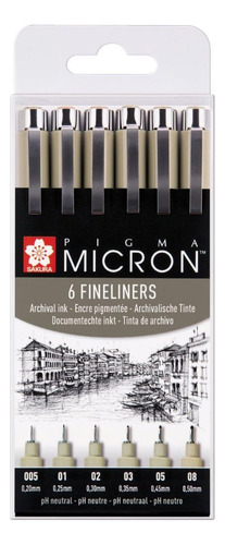 Rotuladores Finos Pigma Micron 6