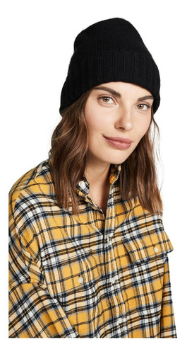 Gorro De Lana Beanie Mujer Negro Liso Rocky 2019