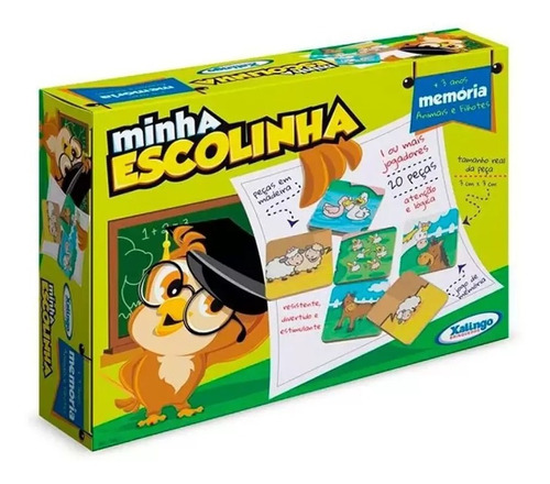 Jogo Da Memoria Minha Escolinha Anim/filh.20pc