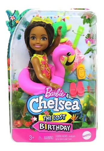 Barbie Chelsea Lost Birthay Morena Anillo Flamingo Flotie