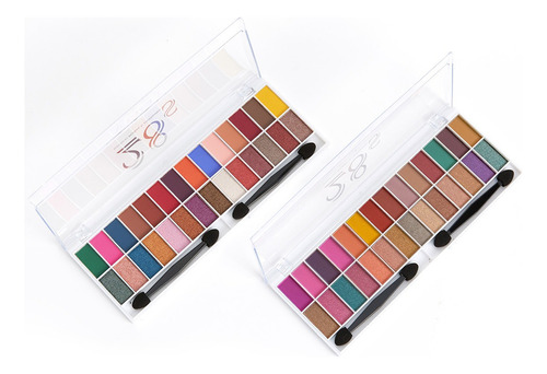 Paleta De Sombras 28 Cores Matte E Metalicas Maquiagem Vivai Cor da sombra A