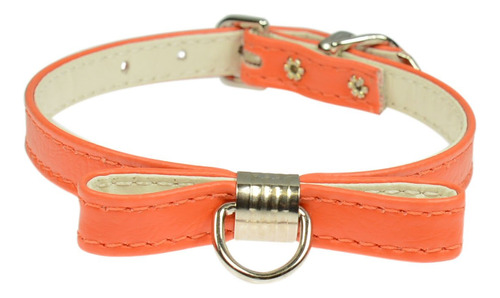 Evans Collars Collar Con Lazo, 10.0 In, Vinilo, Mandarina