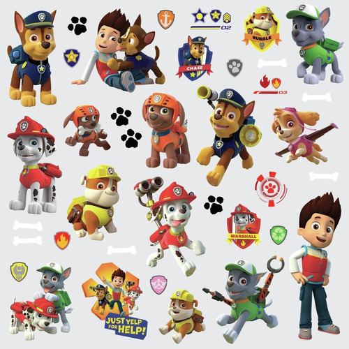 Paw Patrol Decorativo Pared Niño Calcomanía Estampa Vinilo