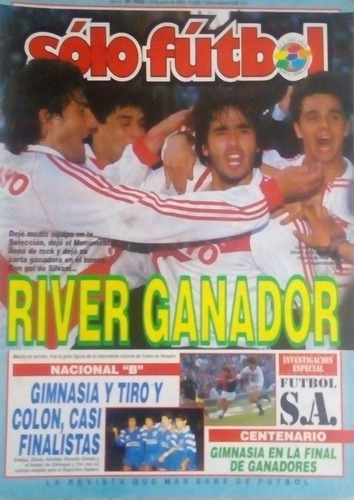 Solo Futbol 422 River 1 Boca 0,poster Gigante Gimnasia Jujuy