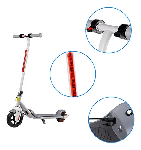 Monopatín Eléctrico Rp500 Hard 6.5 Potencia 150 W Edad Recomendada: 6-12 Años Blanco