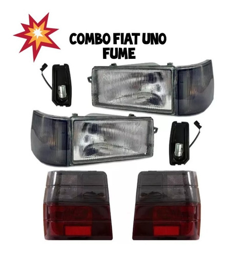 Combo Fiat Uno Fume, Ópticas,giros,faros,portalámparas 88/04