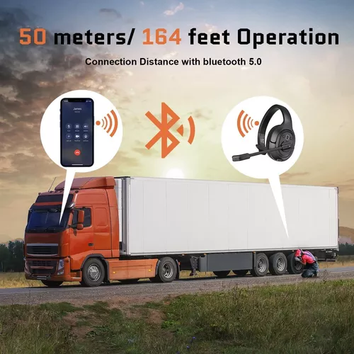 Auriculares Bluetooth 5.0 para camionero con micrófono con cancelación de  ruido