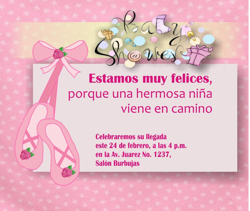 Invitación Imprimible Personalizada Baby Shower Niñas