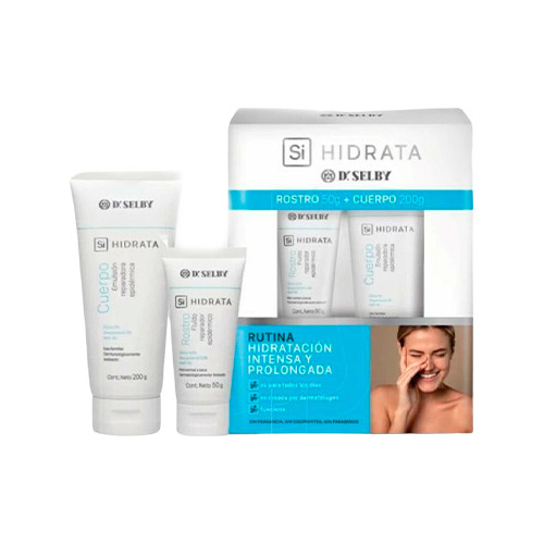 Set Cuidado De La Piel Si Hidrata Rostro + Cuerpo Ub