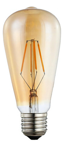 Lâmpada Filamento Led Decorativa Retrô Vintage Âmbar St64 220V