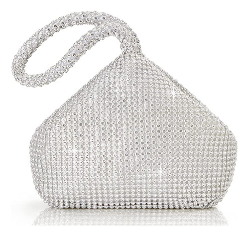 Bolso De Mano Triángulo De Noche Con Cristales Para Mujer