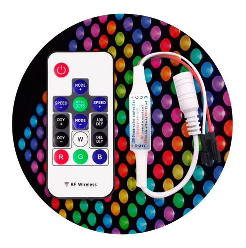 Controladora Led Color Pixel Rf Wireless Control Remoto