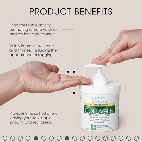 Advanced Clinicals Crema De Colágeno + Suero Facial Hinchado