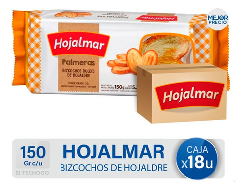 Caja Galletitas Hojalmar Palmeras Bizcochos Dulces Pack