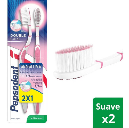 Pack Cepillo Dental Pepsodent Sensitive Suave 2 Un
