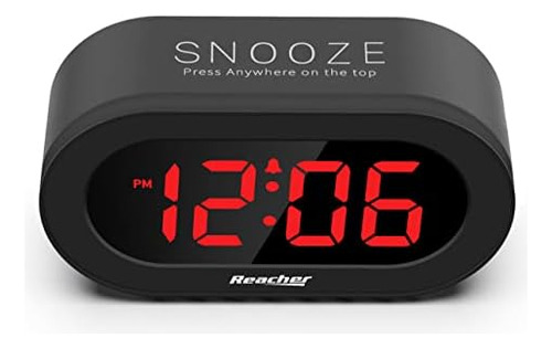 Reacher Reloj Despertador Led Pequeño Con Operación Simple,