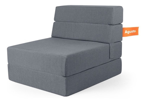 Sofa Cama Individual Agusto ® Sillon Plegable Color Gris Oxford