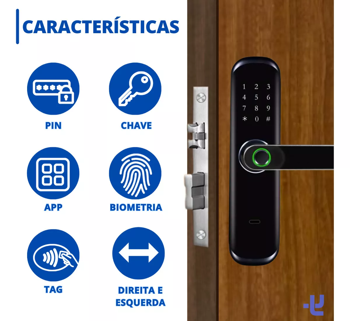 Primeira imagem para pesquisa de fechadura digital midea smartlock onegrip fda21pd preta